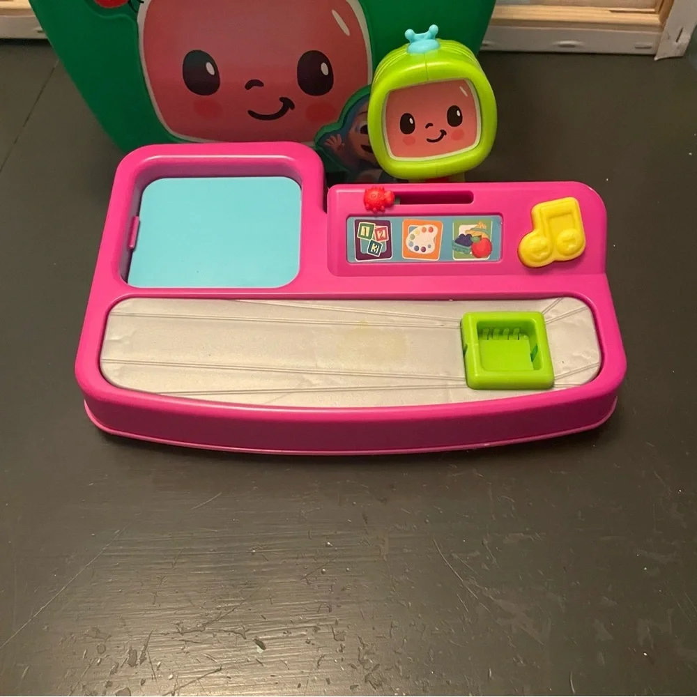 Cocomelon basket with scanner talks Toy Set learning prek and younger faux food